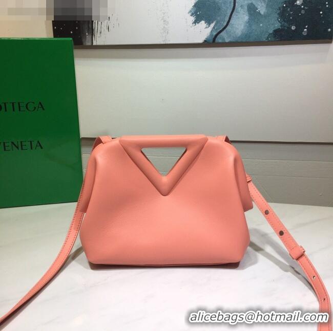 Promotional Bottega Veneta Calfskin Small Point Top Handle Bag BV2349 Peachy Pink 2021