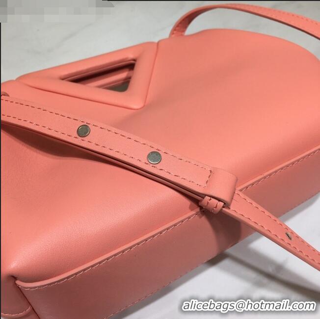 Promotional Bottega Veneta Calfskin Small Point Top Handle Bag BV2349 Peachy Pink 2021