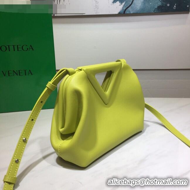 Youthful Grade Bottega Veneta Calfskin Small Point Top Handle Bag BV2349 Seagrass Green 2021