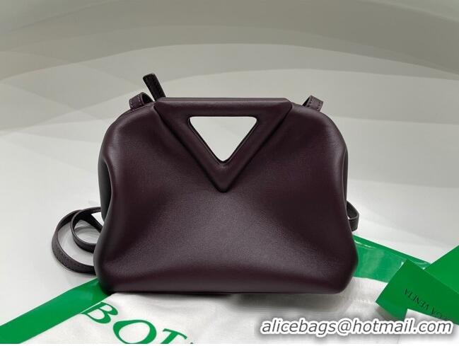 Reasonable Price Bottega Veneta Calfskin Small Point Top Handle Bag BV2349 Burgundy 2021