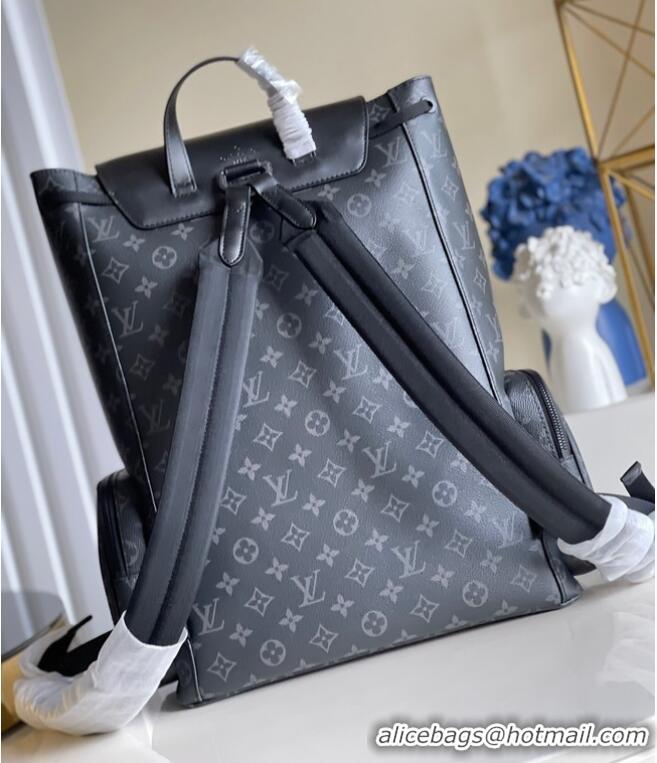 Unique Grade Louis Vuitton Monogram Eclipse Canvas BACKPACK TRIO M45538 Black