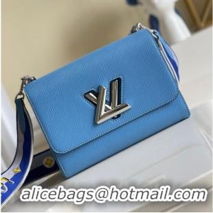 Top Design Louis Vuitton Epi Leather TWIST MM M57505 Bleuet Blue