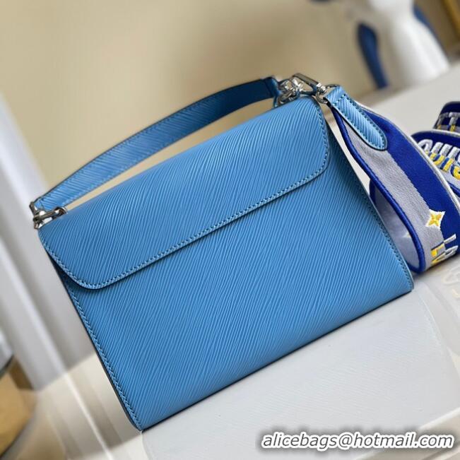 Top Design Louis Vuitton Epi Leather TWIST MM M57505 Bleuet Blue