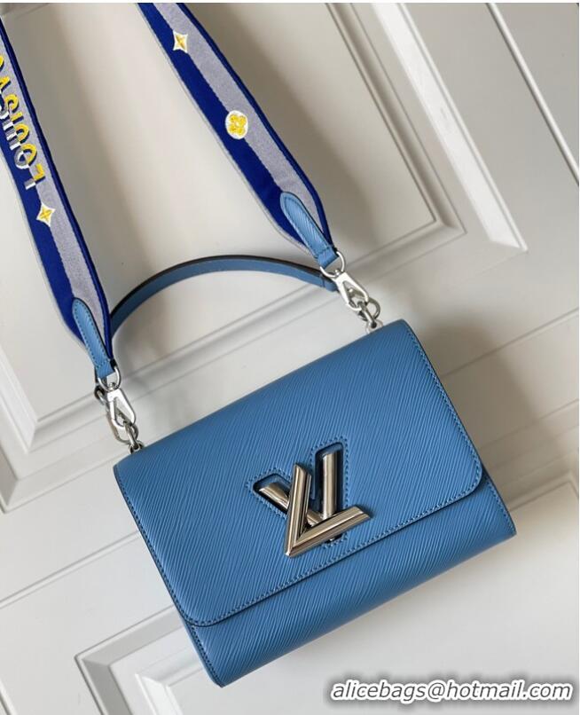 Top Design Louis Vuitton Epi Leather TWIST MM M57505 Bleuet Blue