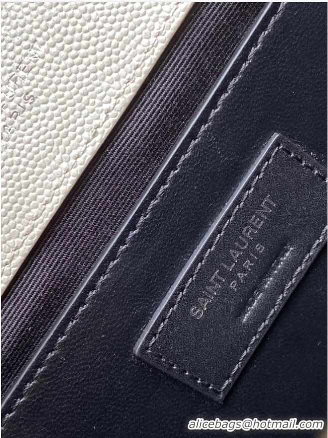 Famous Brand Yves Saint Laurent Calfskin Leather 487206 white&Ancient silver