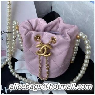 Best Price Chanel Original Leather Pearl Chain Bag CC5623 Pink