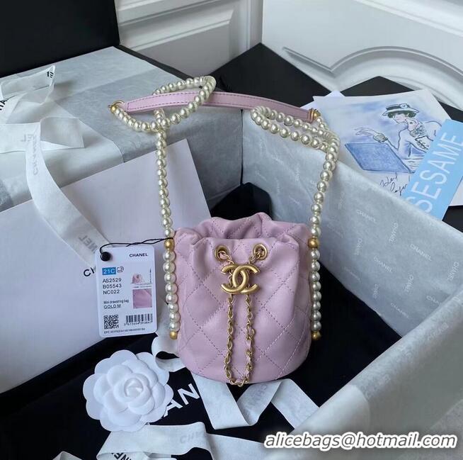 Best Price Chanel Original Leather Pearl Chain Bag CC5623 Pink