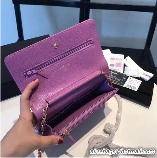 Top Quality BOY CHANEL Original Wallet on Chain A80287 Violet