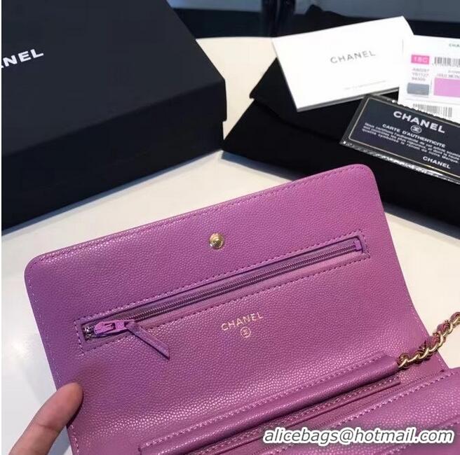 Top Quality BOY CHANEL Original Wallet on Chain A80287 Violet