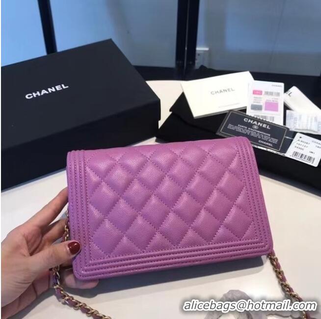 Top Quality BOY CHANEL Original Wallet on Chain A80287 Violet