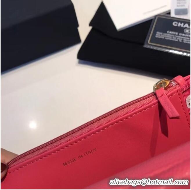 Best Grade BOY CHANEL Original Wallet on Chain A80287 Rose