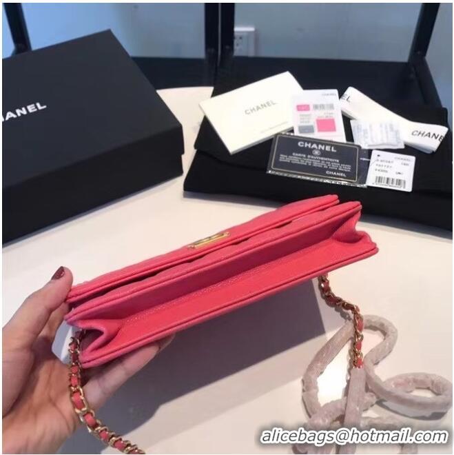 Best Grade BOY CHANEL Original Wallet on Chain A80287 Rose