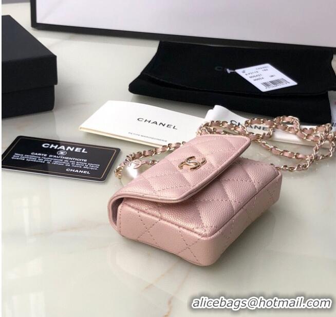 Best Price Chanel Flap Coin Purse With Chain AP2119 Pink