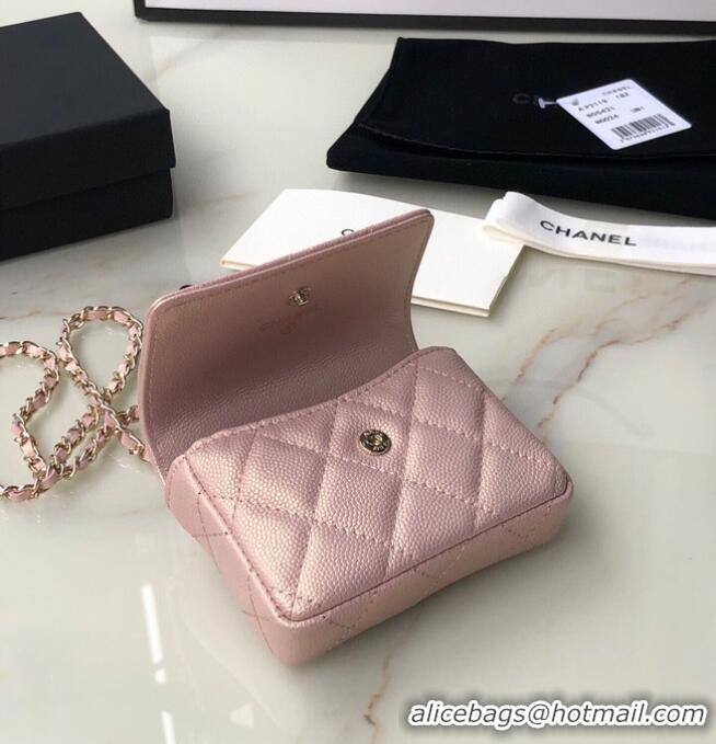 Best Price Chanel Flap Coin Purse With Chain AP2119 Pink