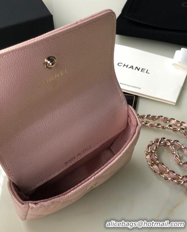 Best Price Chanel Flap Coin Purse With Chain AP2119 Pink