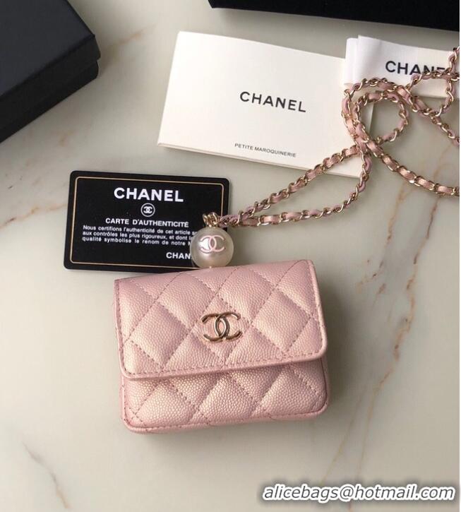 Best Price Chanel Flap Coin Purse With Chain AP2119 Pink