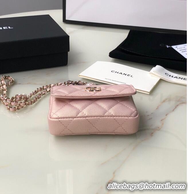 Best Price Chanel Flap Coin Purse With Chain AP2119 Pink