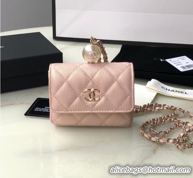 Best Price Chanel Flap Coin Purse With Chain AP2119 Pink