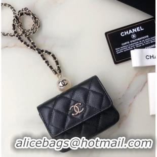 Promotional Chanel flap coin purse with chain AP2119 Black