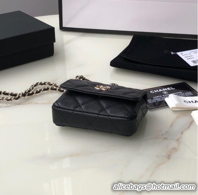 Promotional Chanel flap coin purse with chain AP2119 Black