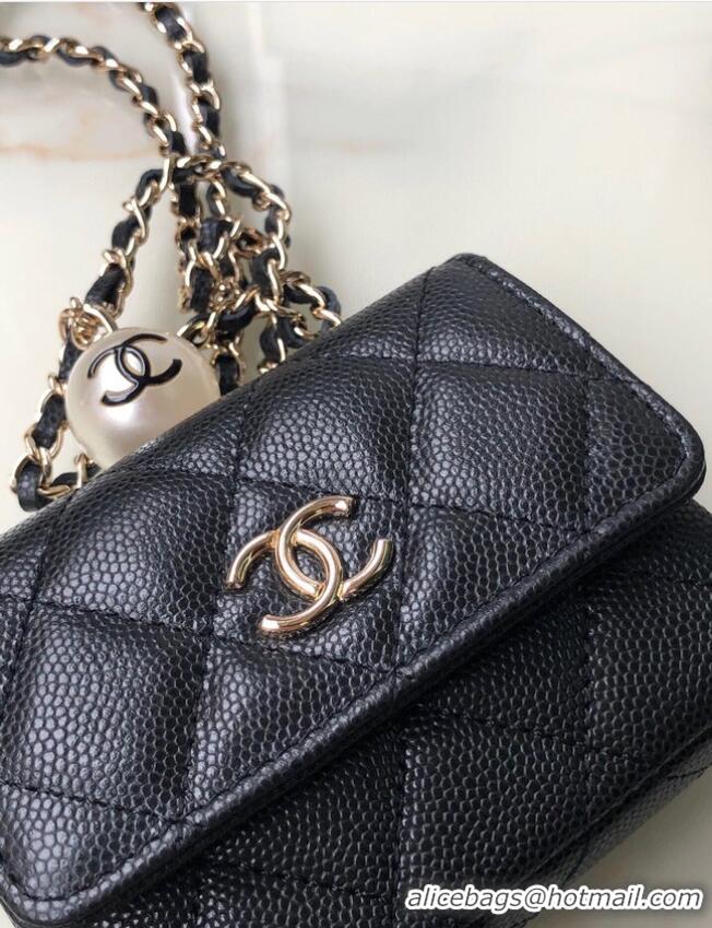 Promotional Chanel flap coin purse with chain AP2119 Black