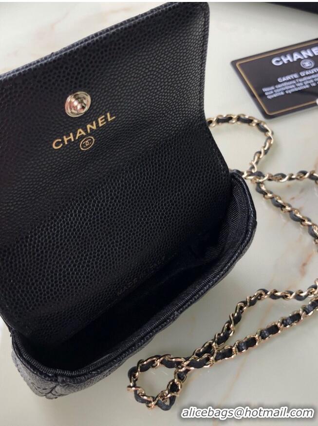 Promotional Chanel flap coin purse with chain AP2119 Black