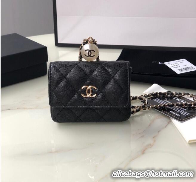 Promotional Chanel flap coin purse with chain AP2119 Black