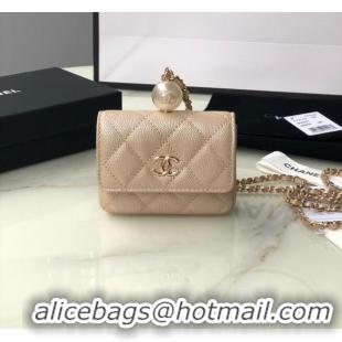 Well Crafted Chanel flap coin purse with chain AP2119 Gold