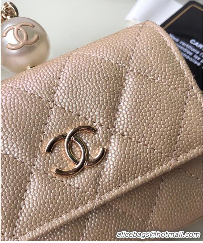 Well Crafted Chanel flap coin purse with chain AP2119 Gold