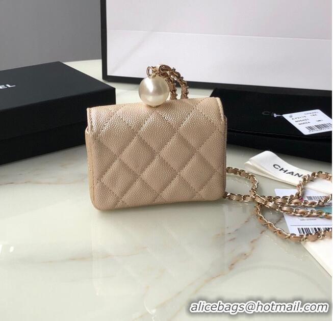 Well Crafted Chanel flap coin purse with chain AP2119 Gold