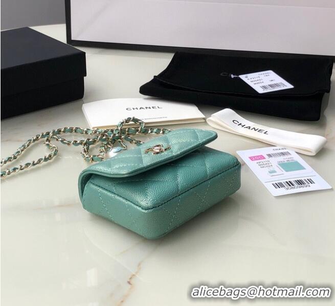 Top Grade Chanel flap coin purse with chain AP2119 Green