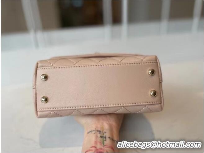 Affordable Price chanel mini flap bag with top handle AS2215 Apricot