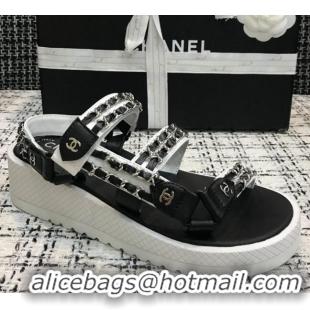 New Style Chanel Chain Flat Sandals CCFS003 White 2021