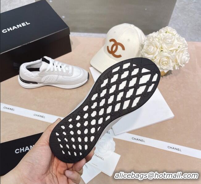 Affordable Price Chanel Suede and Nylon Sneakers G37122 Light Gray/White 2021