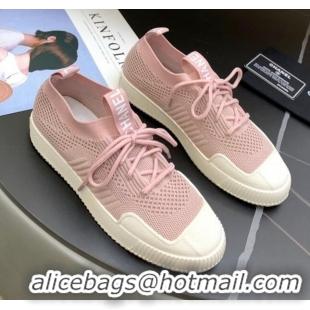 Top Quality Chanel Knit Sock Sneakers 033038 Pink 2021