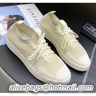 Trendy Design Chanel Knit Sock Sneakers 033038 Apricot 2021