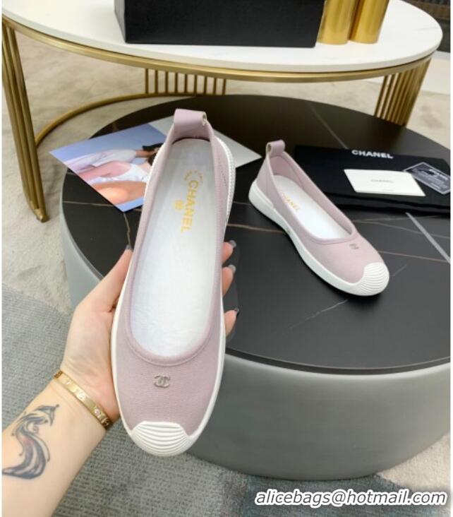 Well Crafted Chanel Canvas Flat Loafers Shoes 33042 Pink 2021