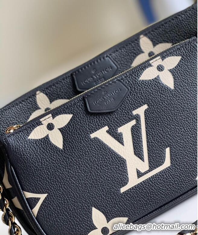 Best Luxury Louis Vuitton MULTI POCHETTE ACCESSOIRES M45777 Black&Cream