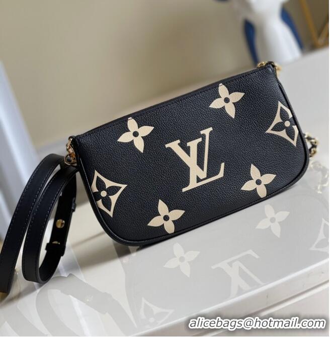 Best Luxury Louis Vuitton MULTI POCHETTE ACCESSOIRES M45777 Black&Cream