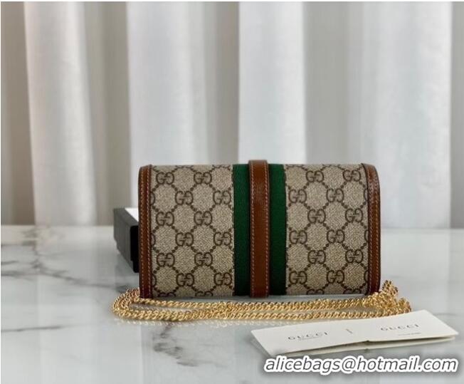 Hot Sell Cheap Gucci Jackie 1961 chain wallet 652681 Brown