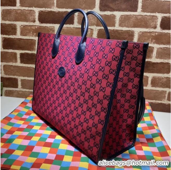 Buy Inexpensive Gucci GG shopping bag 659980 Red