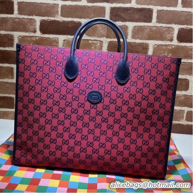 Buy Inexpensive Gucci GG shopping bag 659980 Red