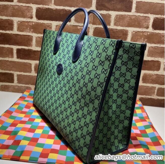 Pretty Style Gucci GG shopping bag 659980 Green