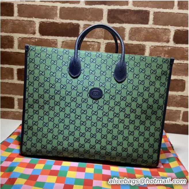 Pretty Style Gucci GG shopping bag 659980 Green