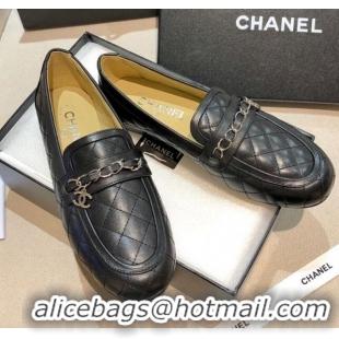 Affordable Price Chanel Lambskin Loafers G37312 Black 2021