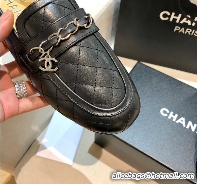 Affordable Price Chanel Lambskin Loafers G37312 Black 2021