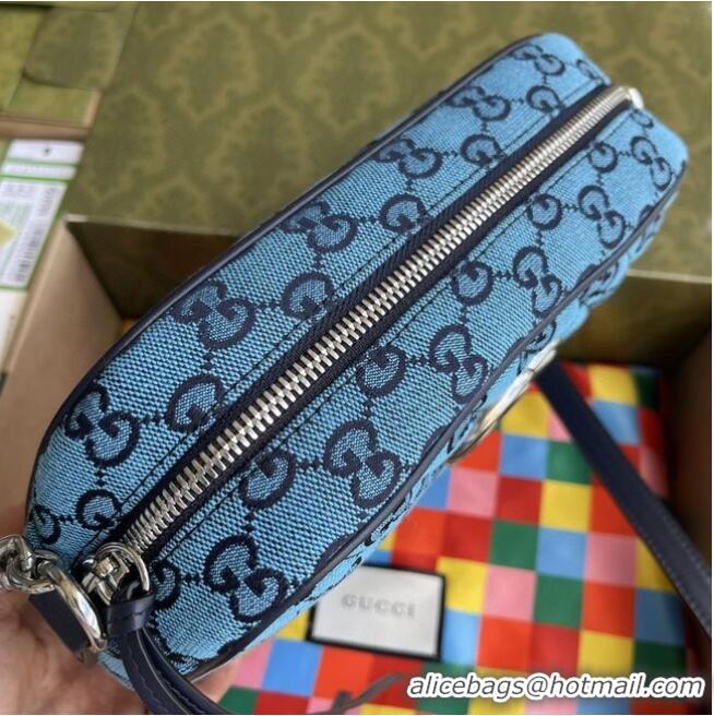 Good Product Gucci GG Marmont Multicolor small shoulder bag 447632 Blue