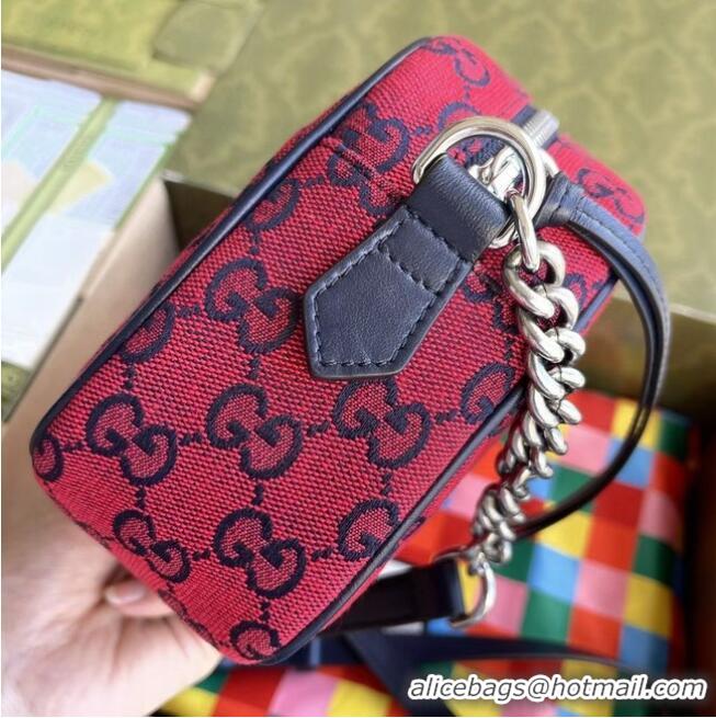 Top Grade Gucci GG Marmont Multicolor small shoulder bag 447632 Red