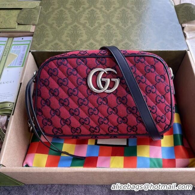 Top Grade Gucci GG Marmont Multicolor small shoulder bag 447632 Red