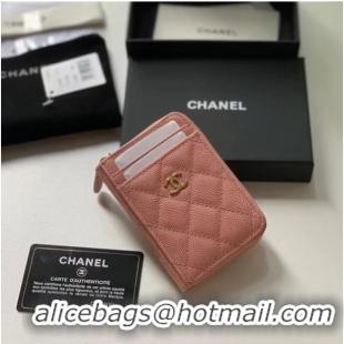 Most Popular Chanel card holder Calfskin AP1650 pink